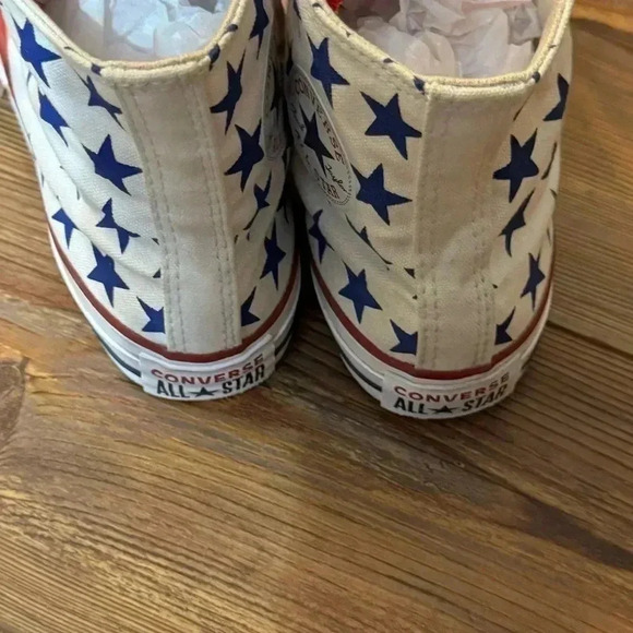 Converse Youth Kid’s Unisex American Flag High Top Sneakers - Size 4 like new - Picture 4 of 16